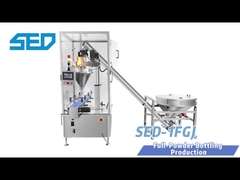 Máquina de enchimento e tampa de pó farmacêutico de aço inoxidável