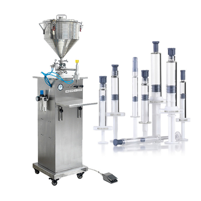 Máquina de enchimento de líquido de seringa de cosméticos descartáveis semiautomática