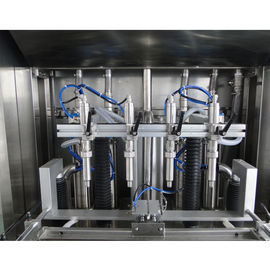 Máquina automática de enchimento e tampa de líquidos de rastreamento linear