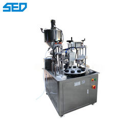 Máquina semiautomática de enchimento e vedação de mangueiras de plástico com controlo PLC