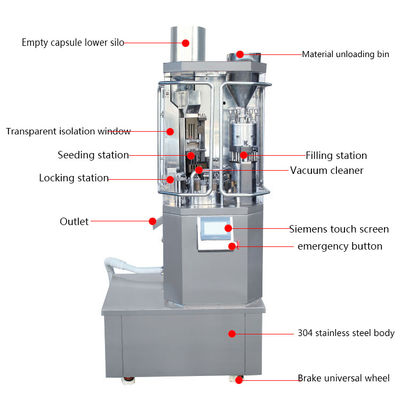 Preço de fábrica Máquina automática de enchimento de cápsulas de alta capacidade para pellets