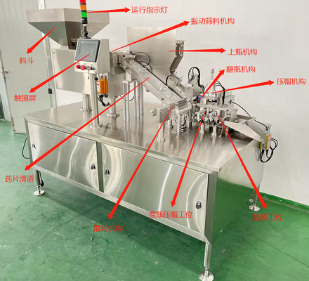 Máquina automática de enchimento por tubo de comprimidos efervescentes